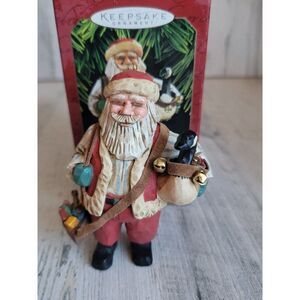 Hallmark 1997 Santa's Merry path folk art ornament Xmas